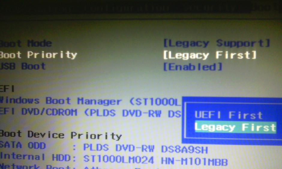 Uefi boot support что это в биосе samsung